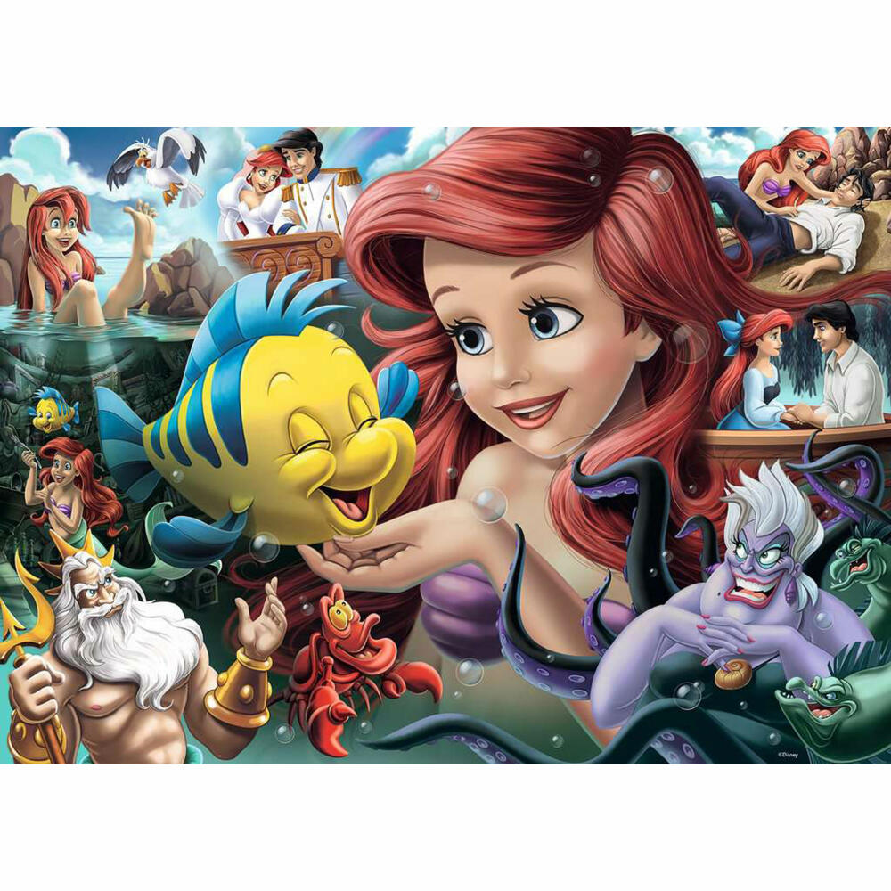 Ravensburger Arielle die Meerjungfrau, Disney, Puzzle, Erwachsenenpuzzle, Premium Qualität, 1000 Teile, 16963