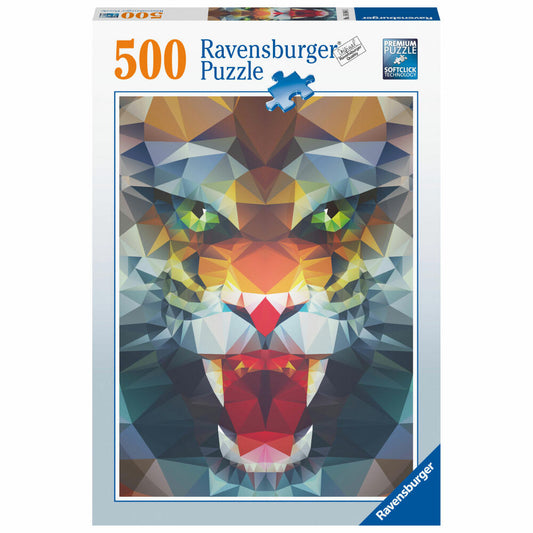 Ravensburger Löwe aus Polygonen, Erwachsenenpuzzle, Puzzle, 500 Teile, 16984