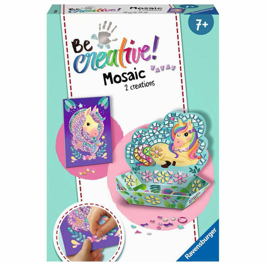 Ravensburger BeCreative Mosaic Unicorn, Mosaikbilder, Bastelset, Bastel Set, Basteln, Mosaik, 18238