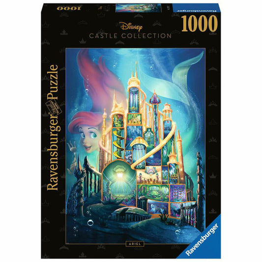 Ravensburger Puzzle Disney Castles: Arielle, Erwachsenenpuzzle, 1000 Teile, ab 14 Jahren, 17337