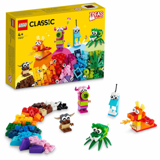 LEGO Classic Kreative Monster, 140-tlg., Bauset, Konstruktionsset, Bausteine, Spielzeug, ab 4 Jahre, 11017