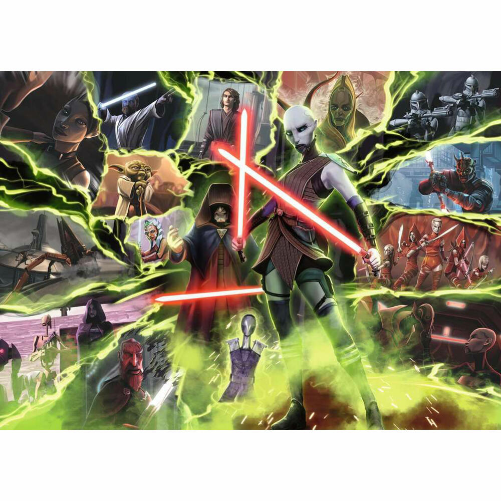 Ravensburger Puzzle Star Wars Villainous: Asajj Ventress, Erwachsenenpuzzle, 1000 Teile, ab 14 Jahren, 17341