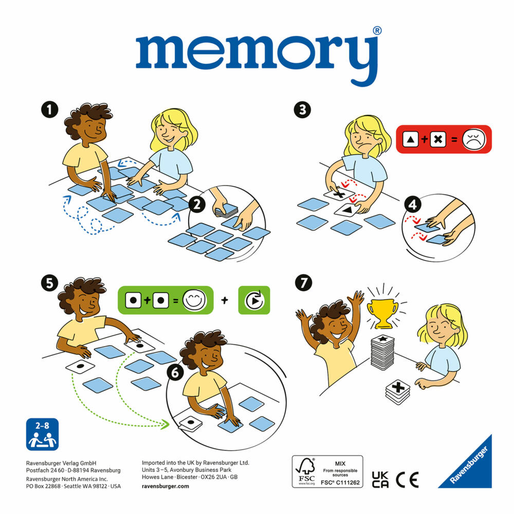 Ravensburger memory Peppa Pig, Memospiel, Kinderspiel, Kinder Spiel, ab 3 Jahre, 20886