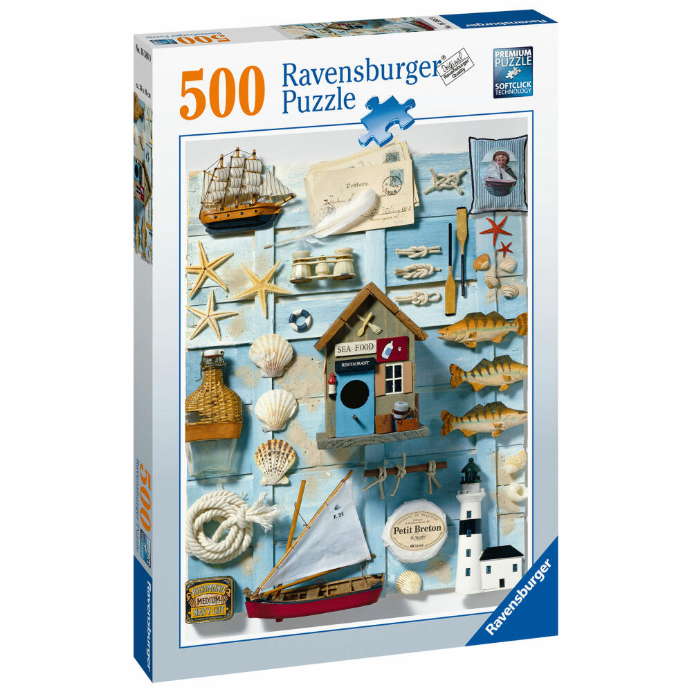 Ravensburger Maritimes Flair, Puzzle, Erwachsenenpuzzle, Kinder Puzzles, 500 Teile, 16588