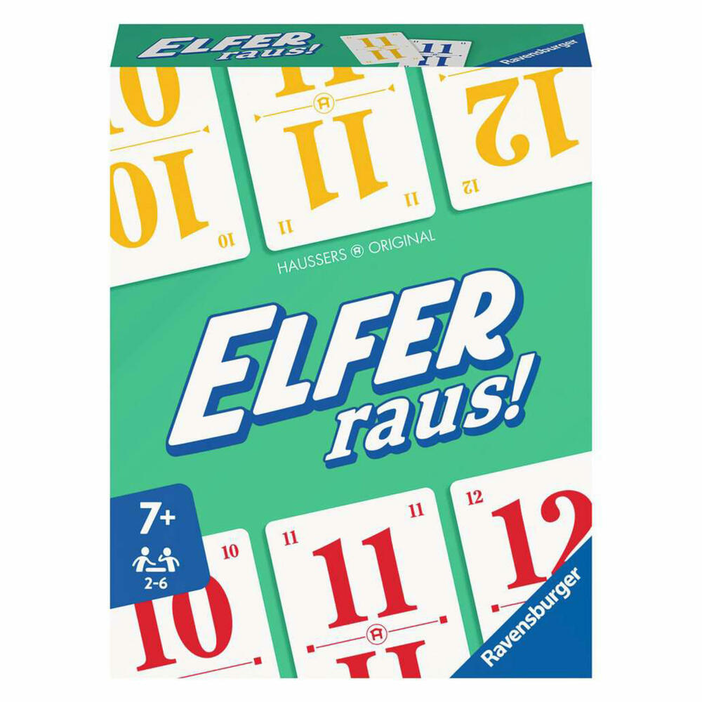 Ravensburger Elfer raus!, Kartenspiel, Gesellschaftsspiel, Familienspiel, Karten Spiel, 20945