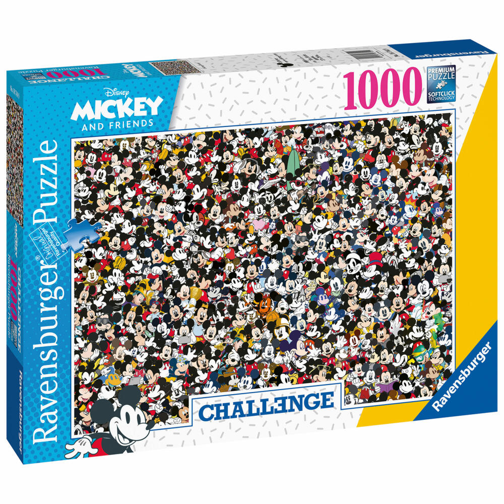 Ravensburger Puzzle Challenge Puzzle - Mickey, Erwachsenenpuzzle, Erwachsenen Puzzles, 1000 Teile, 16744