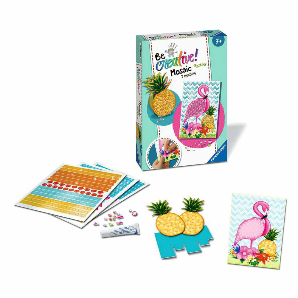 Ravensburger BeCreative Mosaic Tropical, Mosaikbilder, Bastelset, Bastel Set, Basteln, Mosaik, 18240