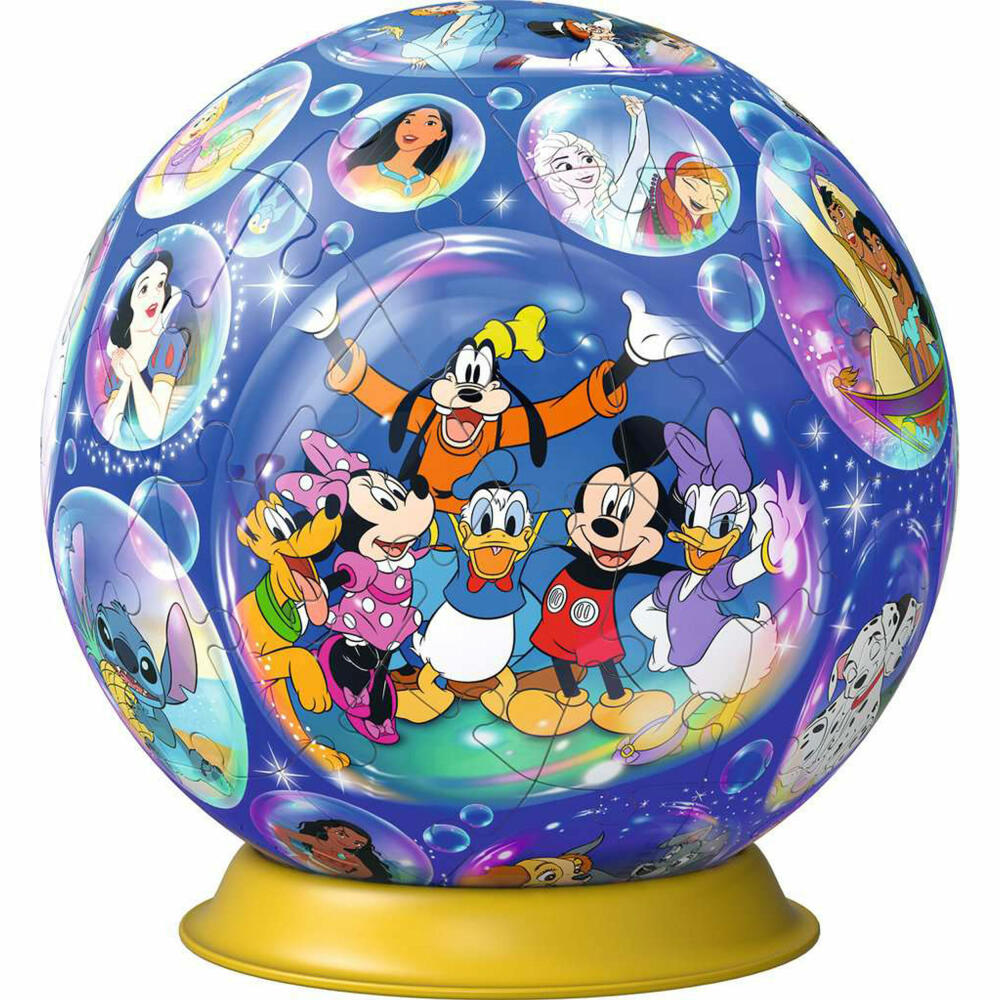 Ravensburger 3D-Puzzle Disney Charaktere, 3D Puzzle, Puzzleball, Kinderpuzzle, 72 Teile, 11561