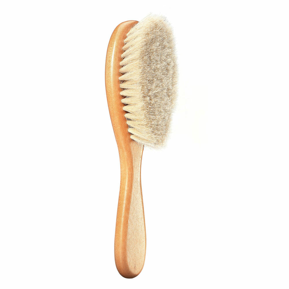 reer Naturhaarbürste, Haarbürste, Naturhaar Bürste, für Babys, Holzbürste, Babypflege, Ziegenhaar, 81165