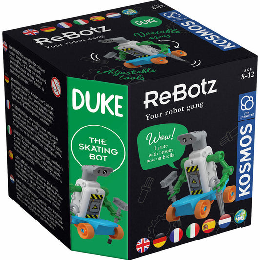KOSMOS ReBotz - Duke the Skating Bot, Roboter, Experimentierkasten, Kinder, Mehrsprachig, 617066