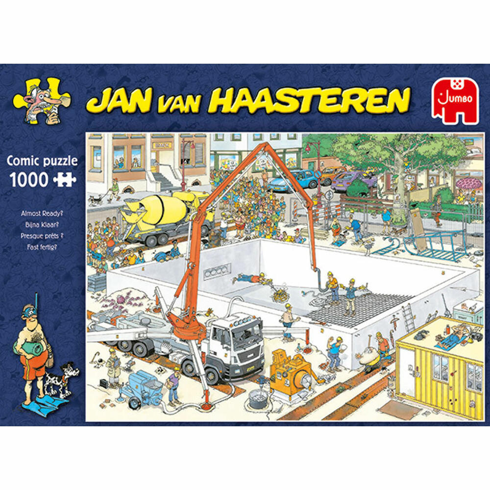 Jumbo Spiele Jan van Haasteren - Fast Fertig?, Puzzle, Erwachsenenpuzzle, Puzzlespiel, 1000 Teile, 20037