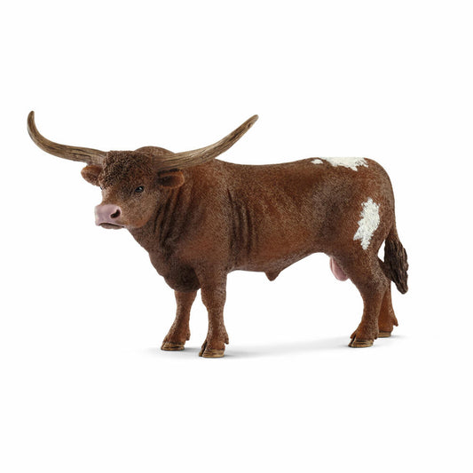 Schleich Farm World Texas Longhorn Bulle, Rind, Bauernhof, Spiel Figur, Spielfigur, 8.8 cm, 13866