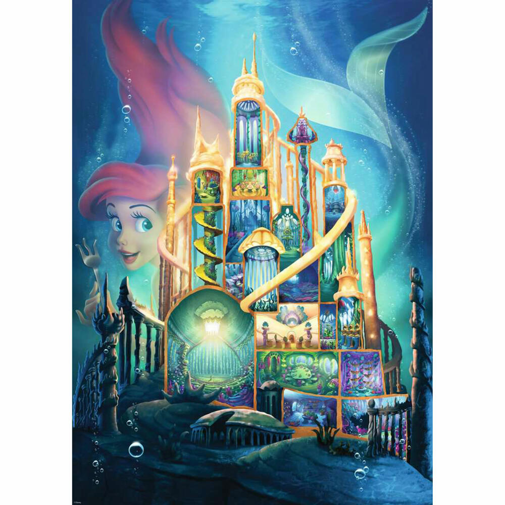 Ravensburger Puzzle Disney Castles: Arielle, Erwachsenenpuzzle, 1000 Teile, ab 14 Jahren, 17337