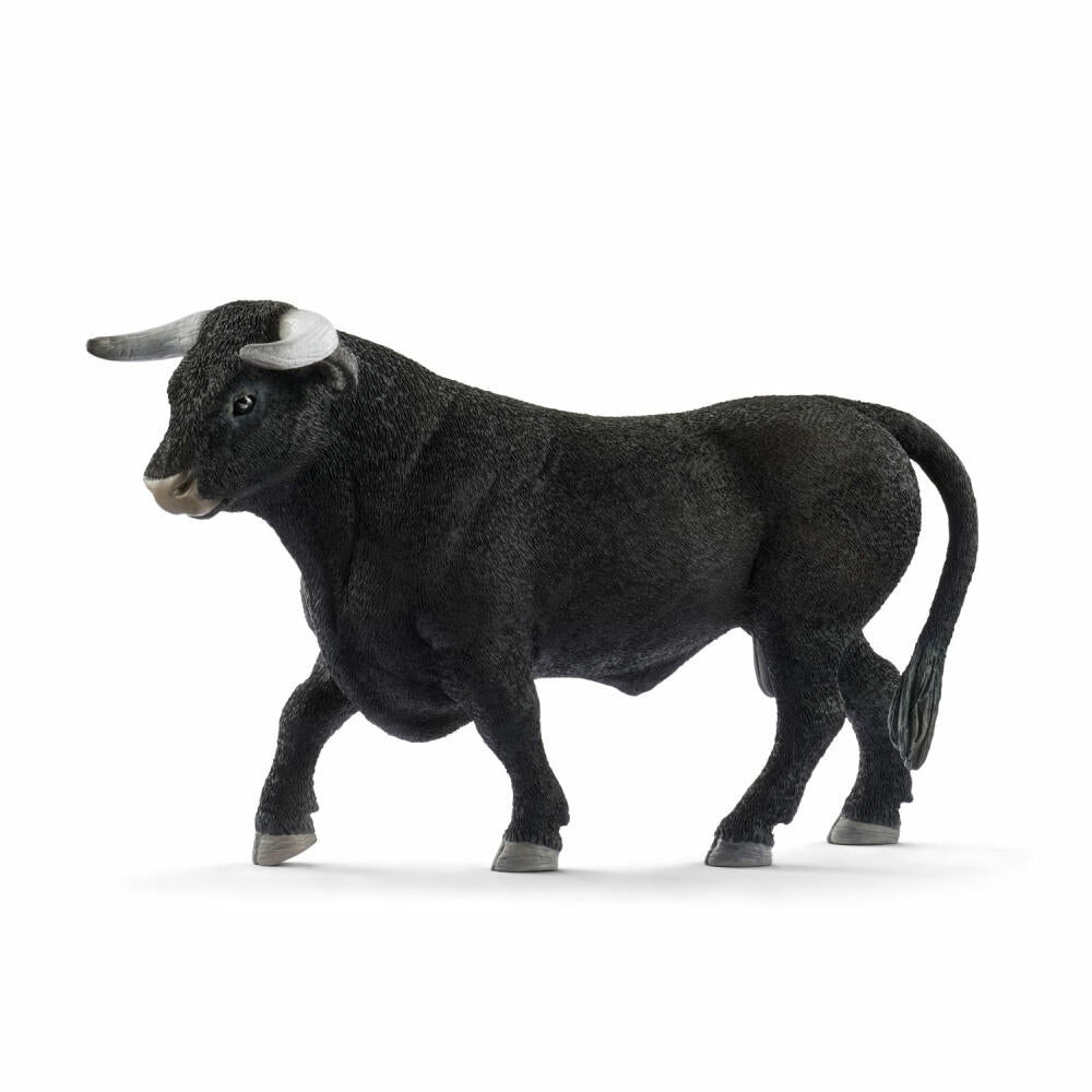 Schleich Farm World Schwarzer Stier, Rind, Bauernhof, Spiel Figur, Spielfigur, 9 cm, 13875