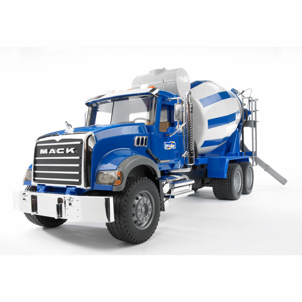 Bruder Baufahrzeuge MACK Granite Betonmisch-LKW, Betonmischer, Modellfahrzeug, Modell Fahrzeug, Spielzeug, 02814