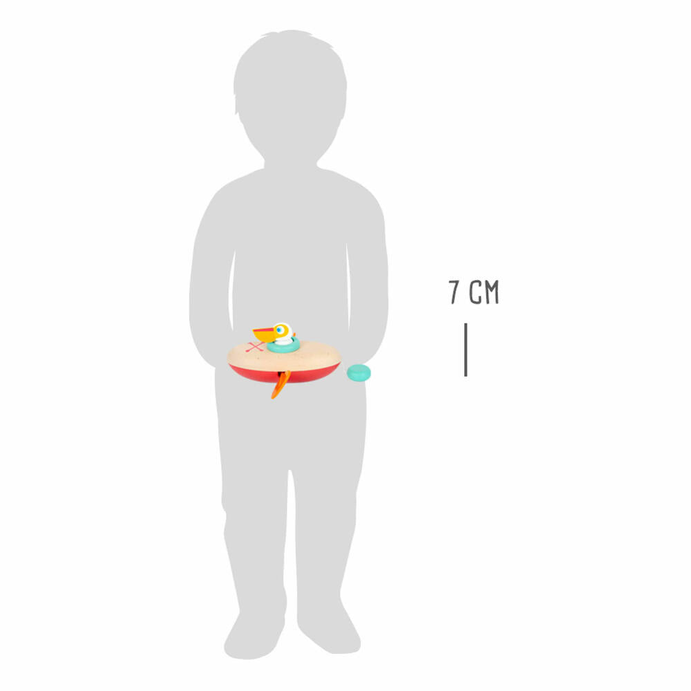Legler Small Foot Wasserspielzeug Aufzieh-Kanu Pelikan, Spielzeug, ab 24 Monate, 11654