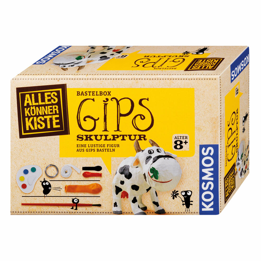 KOSMOS AllesKönnerKiste Gips-Skulptur, Experimentierkasten, Bastelbox, Figuren aus Gips basteln, ab 8 Jahren, 604066