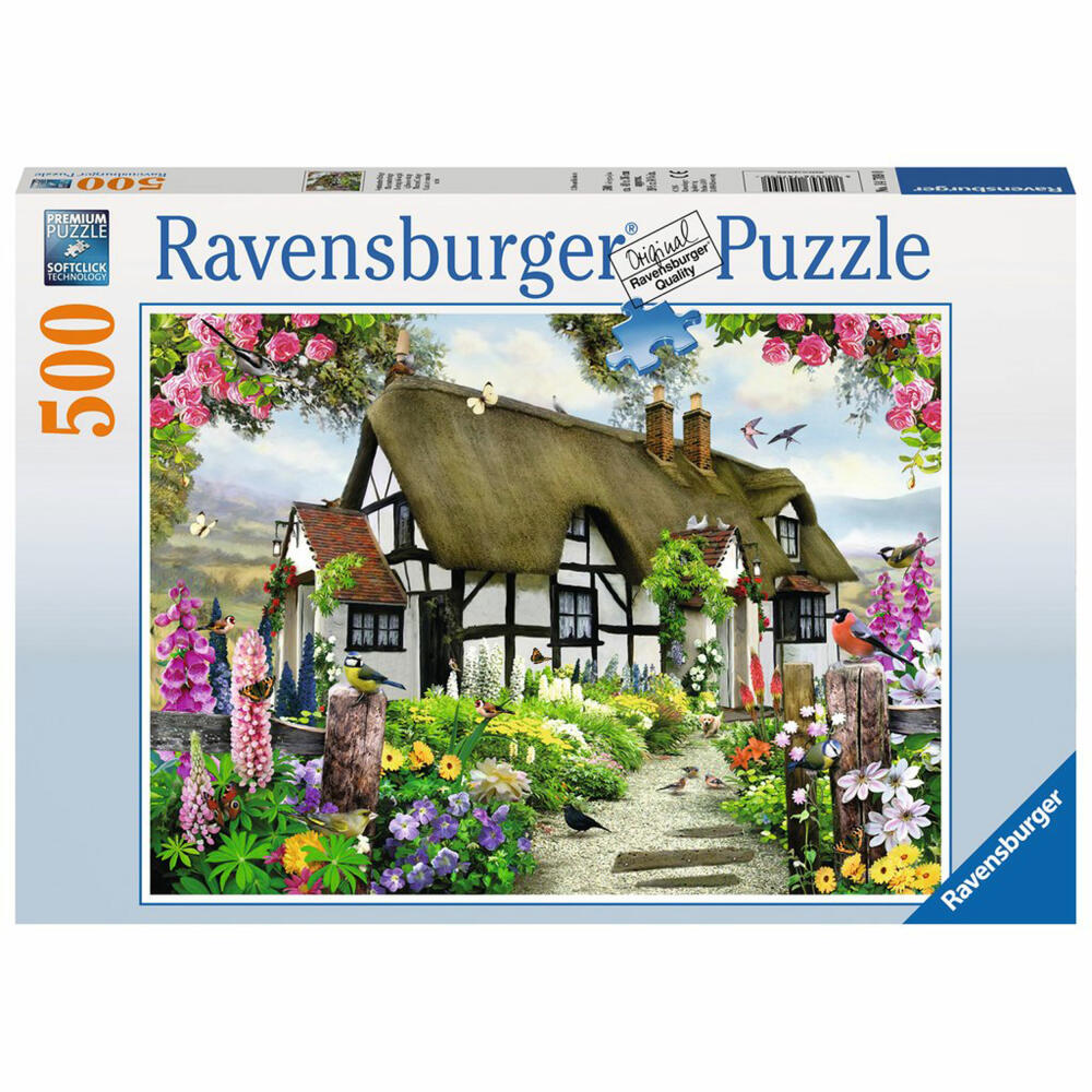 Ravensburger Puzzle Verträumtes Cottage, Erwachsenenpuzzle, Erwachsenen Puzzles, Premiumpuzzle, Standardformat, 500 Teile, 14709 0