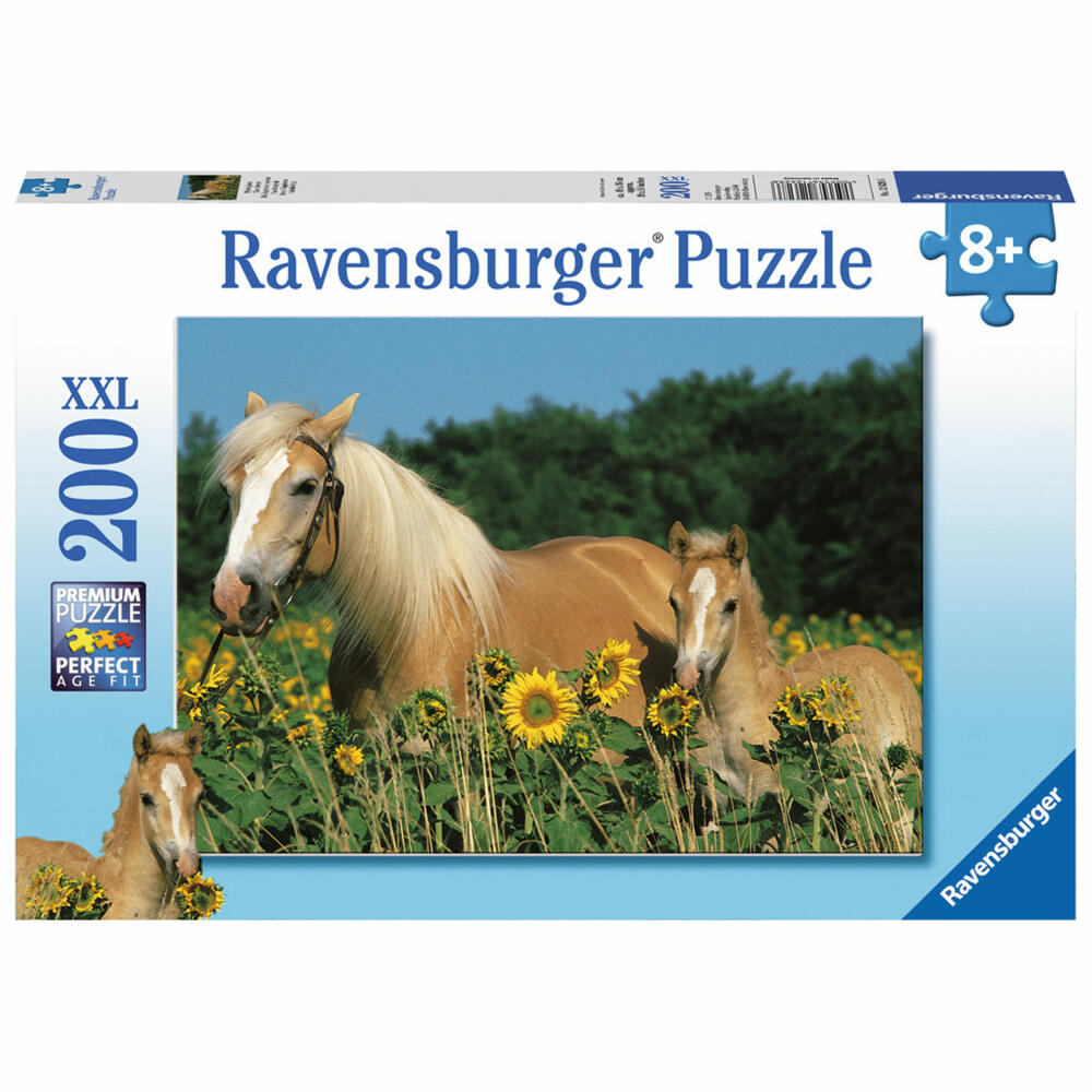 Ravensburger Puzzle Pferdeglück, Kinderpuzzle, Legespiel, Kinder Spiel, Puzzlespiel, 200 Teile XXL, 12628 6