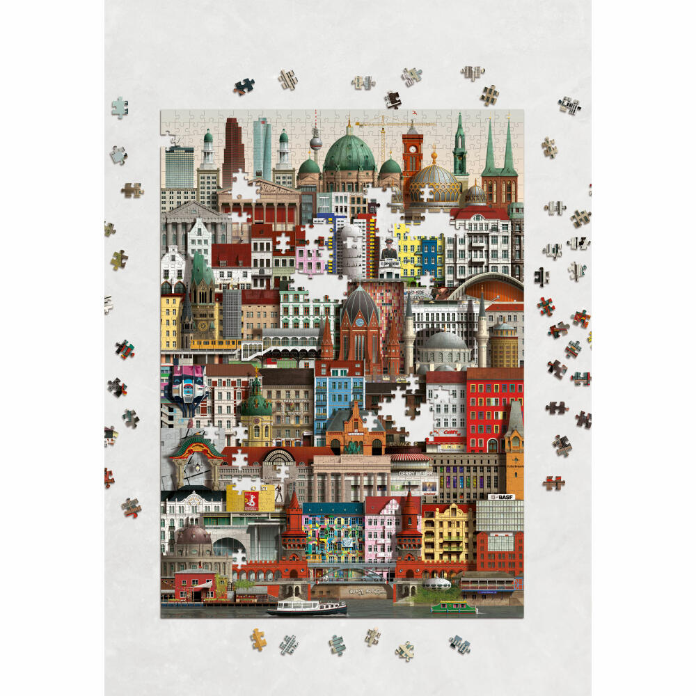 Martin Schwartz Puzzle Berlin, Städtepuzzle Deutschland, 50 x 70 cm, 1000 Teile, MS0604