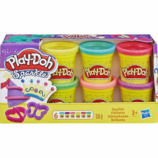 Hasbro Play-Doh Glitzerknete, 8-tlg., Glitzer Knete, Kneten, Knetset, Kinder, A5417EU8