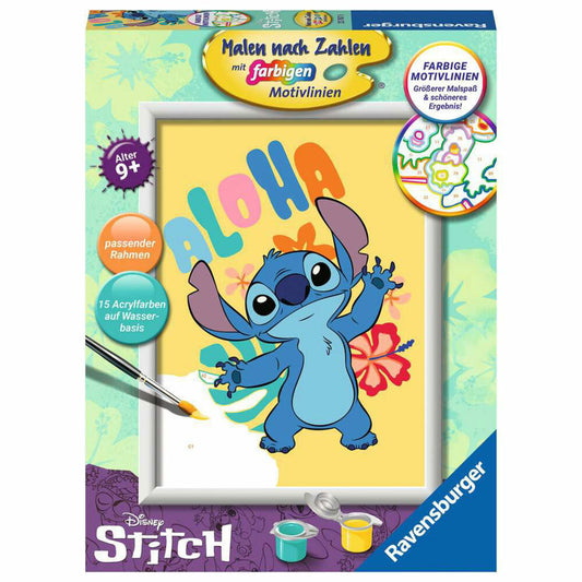 Ravensburger Malen nach Zahlen Disney Stitch, Malset, Malvorlage, Malen, 23767