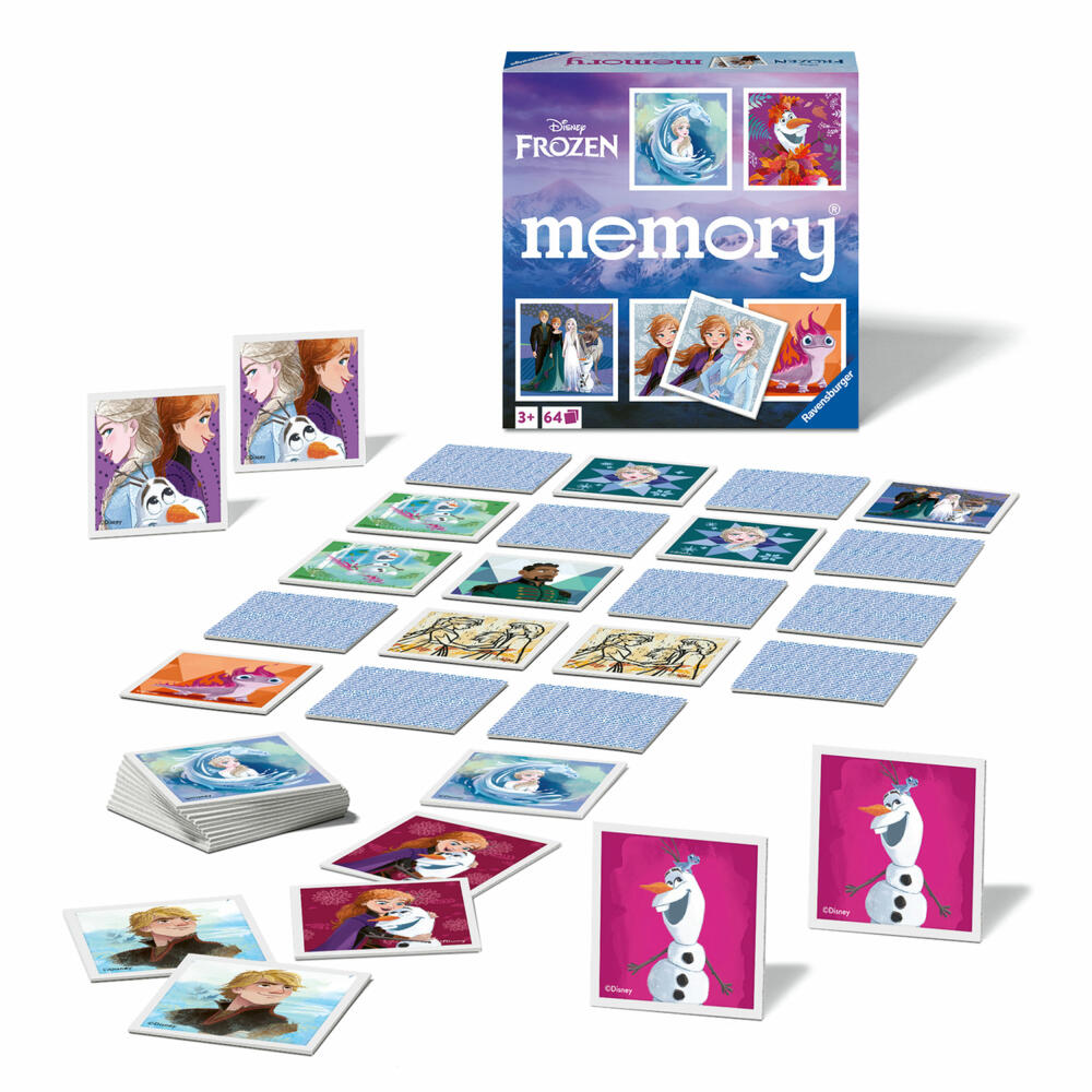 Ravensburger memory Disney Frozen, Memospiel, Kinderspiel, Kinder Spiel, ab 3 Jahre, 20890