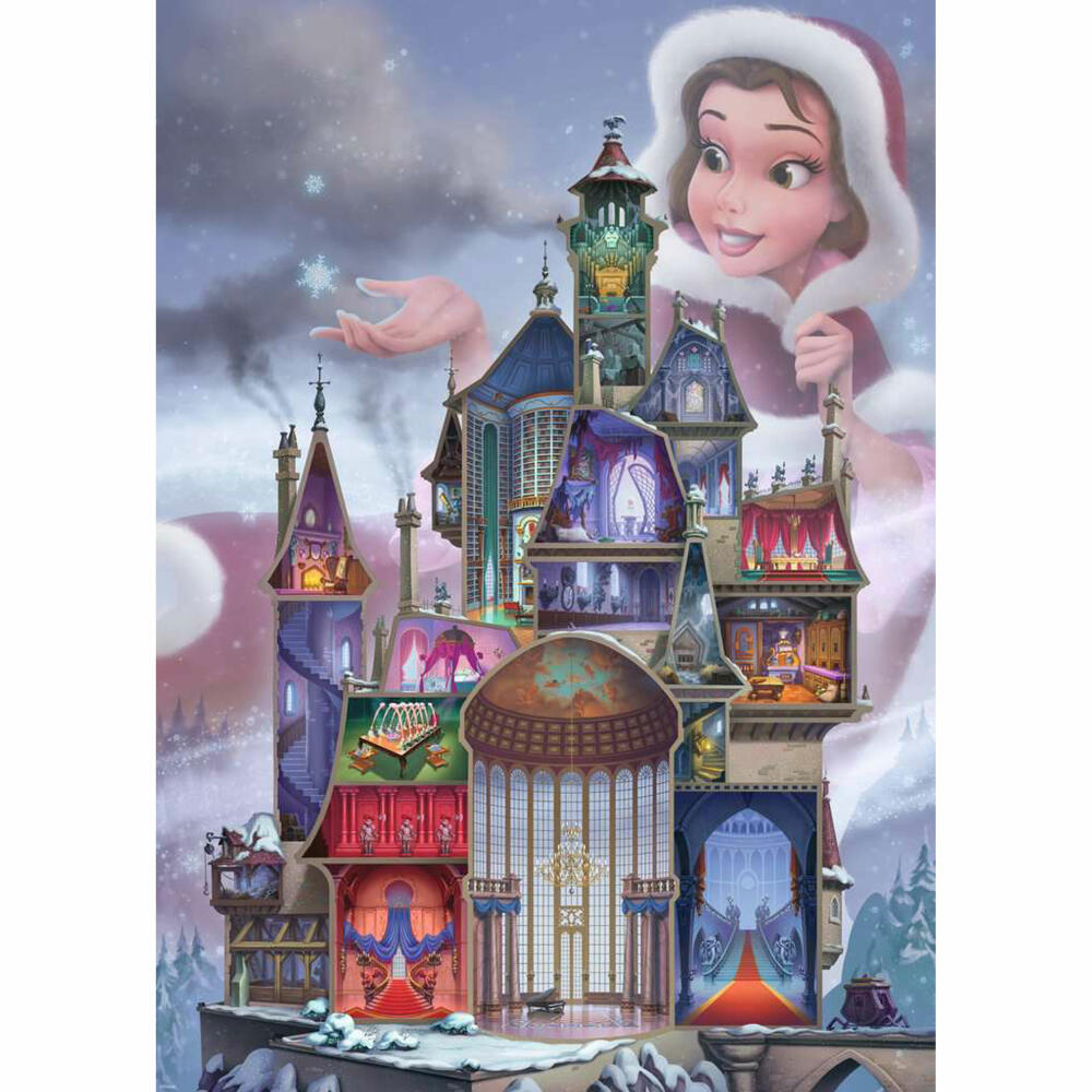 Ravensburger Puzzle Disney Castles: Belle, Erwachsenenpuzzle, 1000 Teile, ab 14 Jahren, 17334