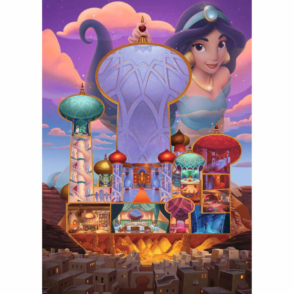 Ravensburger Puzzle Disney Castles: Jasmin, Erwachsenenpuzzle, 1000 Teile, ab 14 Jahren, 17330