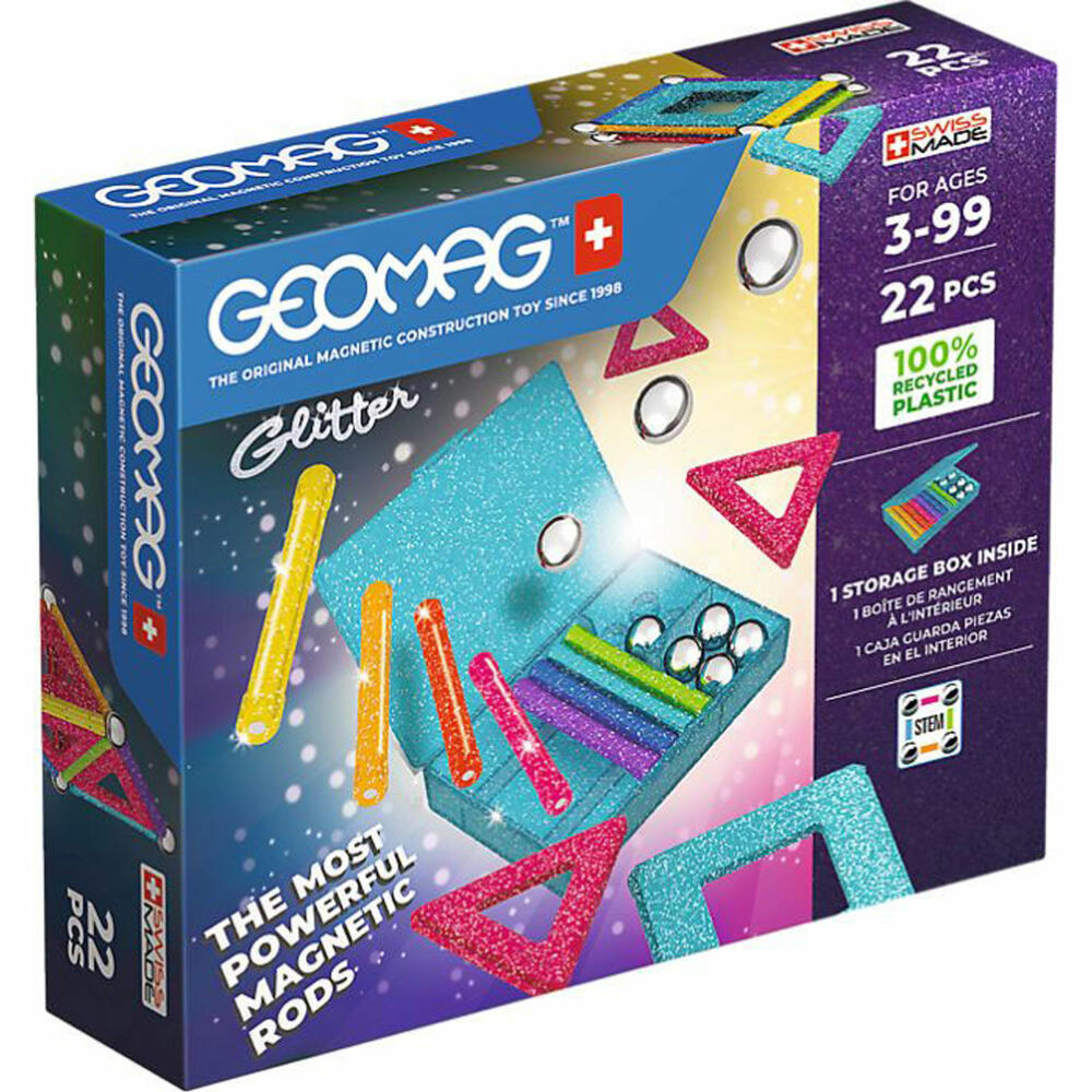 GEOMAG GLITTER RECYCLED - 22 TEILE