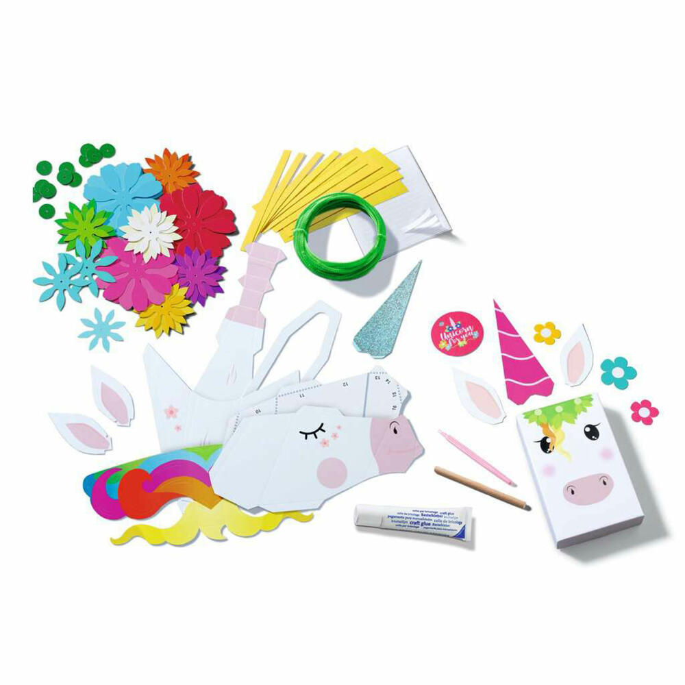 Ravensburger BeCreative Paper Art Unicorn, Bastelset, Bastel Set, Bastel, ab 6 Jahren, 23541