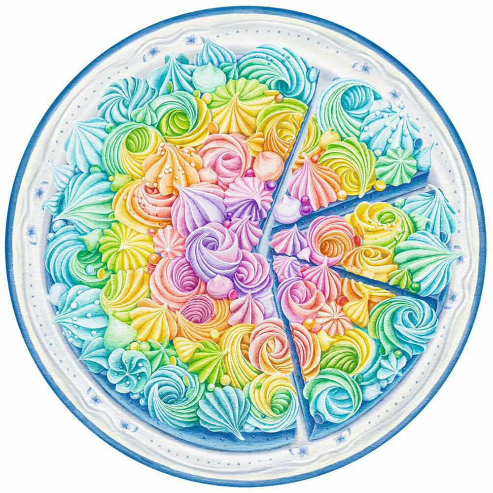 Ravensburger Puzzle Circle of Colors Rainbow Cake, Erwachsenenpuzzle, 500 Teile, ab 12 Jahren, 17349