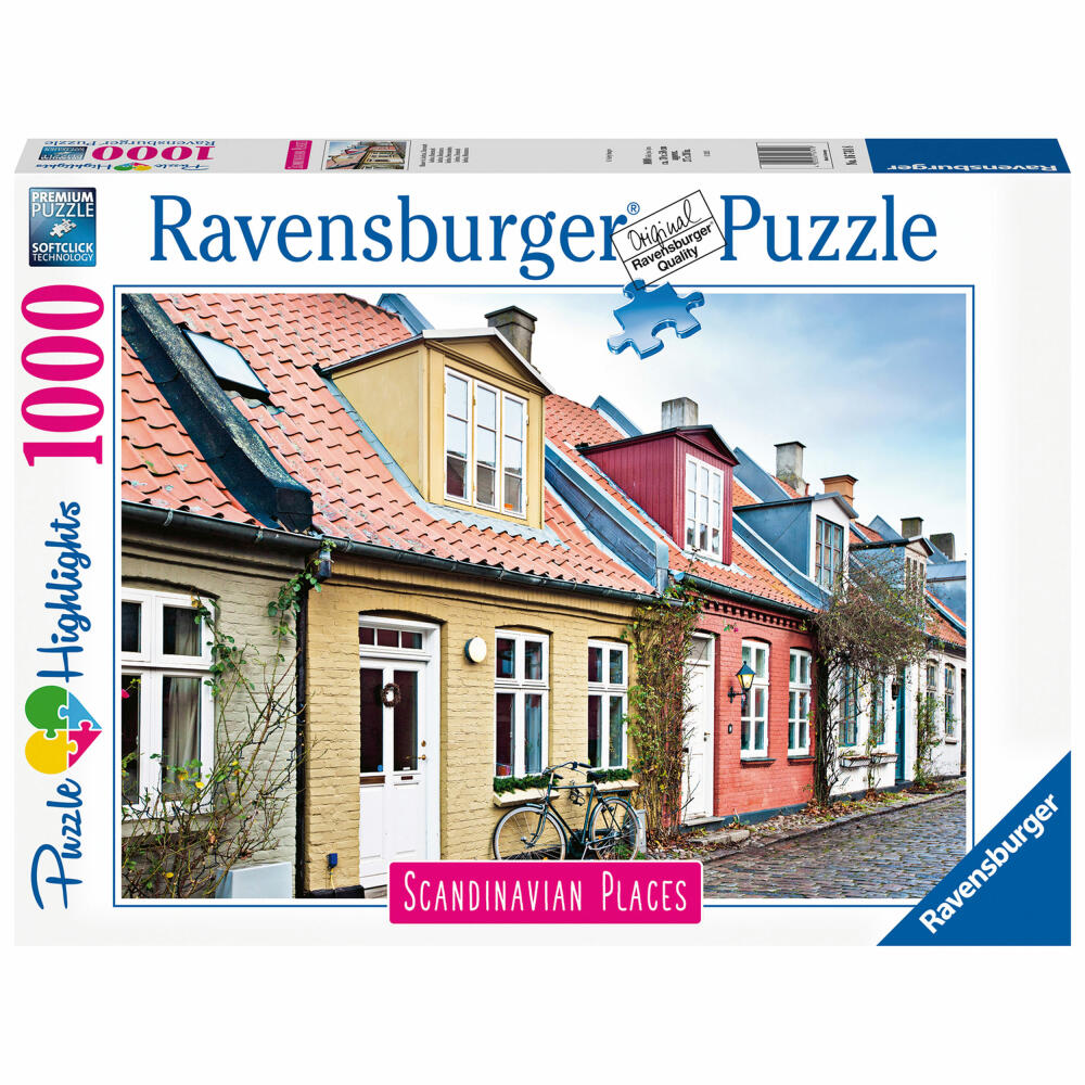 Ravensburger Häuser in Aarhus, Dänemark, Puzzle, Erwachsenenpuzzle, Erwachsenen Puzzles, 1000 Teile, 16741