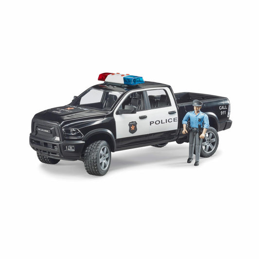 Bruder Einsatzfahrzeuge RAM 2500 Polizei Pickup, mit Polizist, Modellfahrzeug, Modell Fahrzeug, Spielzeug, 02505