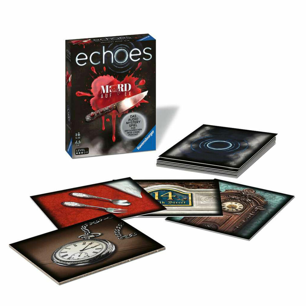 Ravensburger echoes Mord auf Ex, Kooperatives Audio Mystery Spiel, Rätselspiel, Gesellschaftsspiel, 20995