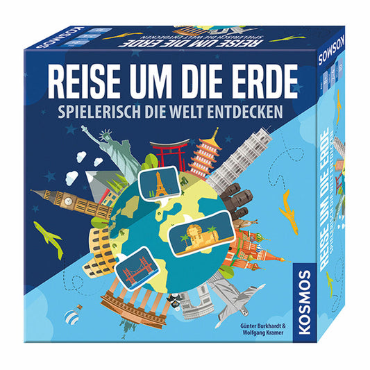 KOSMOS Reise um die Erde, Geografiespiel, Geografie Geographie Spiel, ab 8 Jahren, 692773