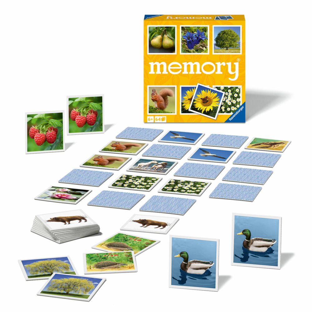 Ravensburger memory Natur, Memospiel, Kinderspiel, Kinder Spiel, ab 6 Jahre, 20881