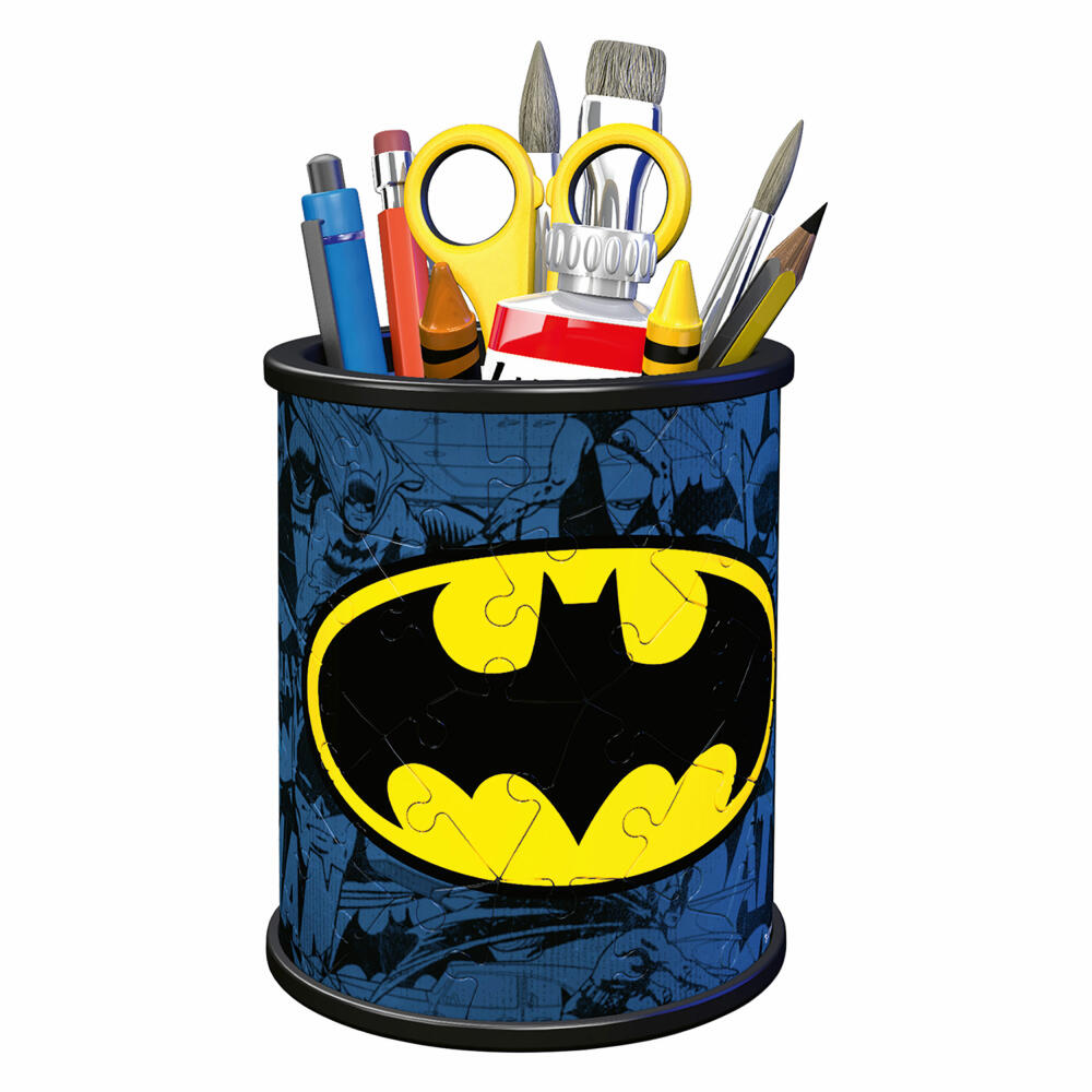 Ravensburger 3D-Puzzle Utensilo Batman, 3D Puzzle, Kinderpuzzle, Stiftehalter, 54 Teile, 11275