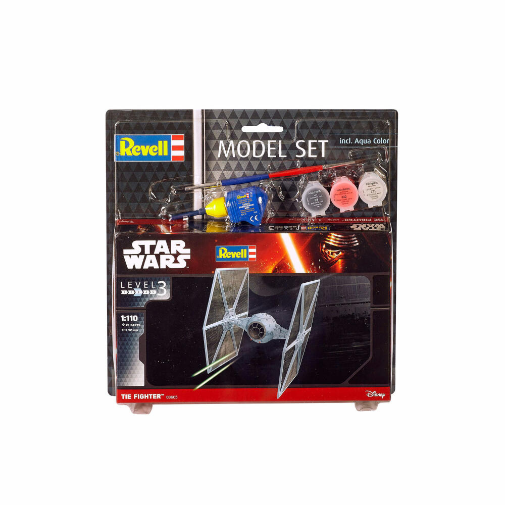 Revell Model Set Star Wars TIE Fighter, Modellbausatz, Modell Bausatz, 22 Teile, ab 10 Jahre, 63605