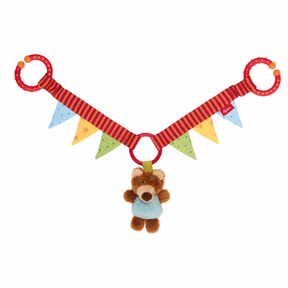 sigikid Wagenkette Bär, Kinderwagenkette, Wagen Kette, Kinderwagen, Babyschale, Spielzeug, Polyester, L 47 cm, 41440