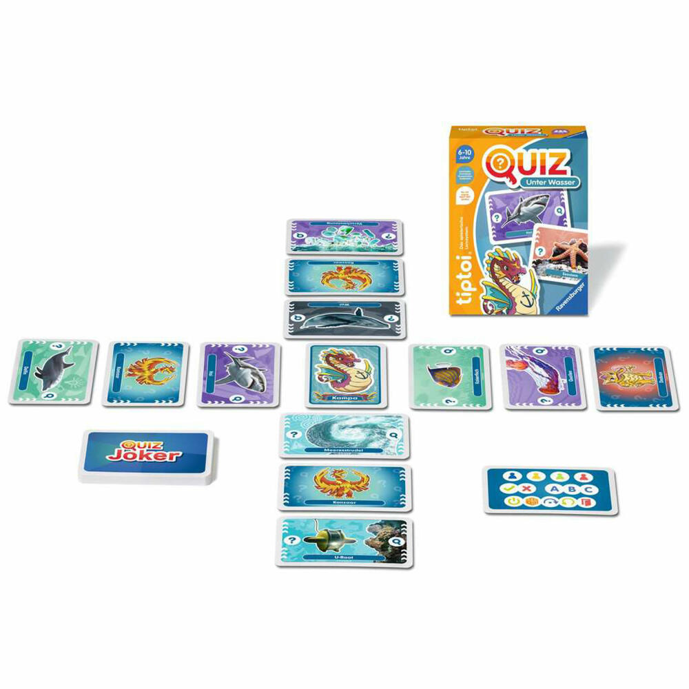 Ravensburger tiptoi Quiz Unter Wasser, Quizspiel, Wissensspiel, ab 6 Jahren, 00192