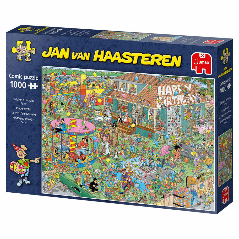 Jumbo Spiele Jan van Haasteren - Kindergeburtstagsparty, Puzzle, Erwachsenenpuzzle, Puzzlespiel, 1000 Teile, 20035