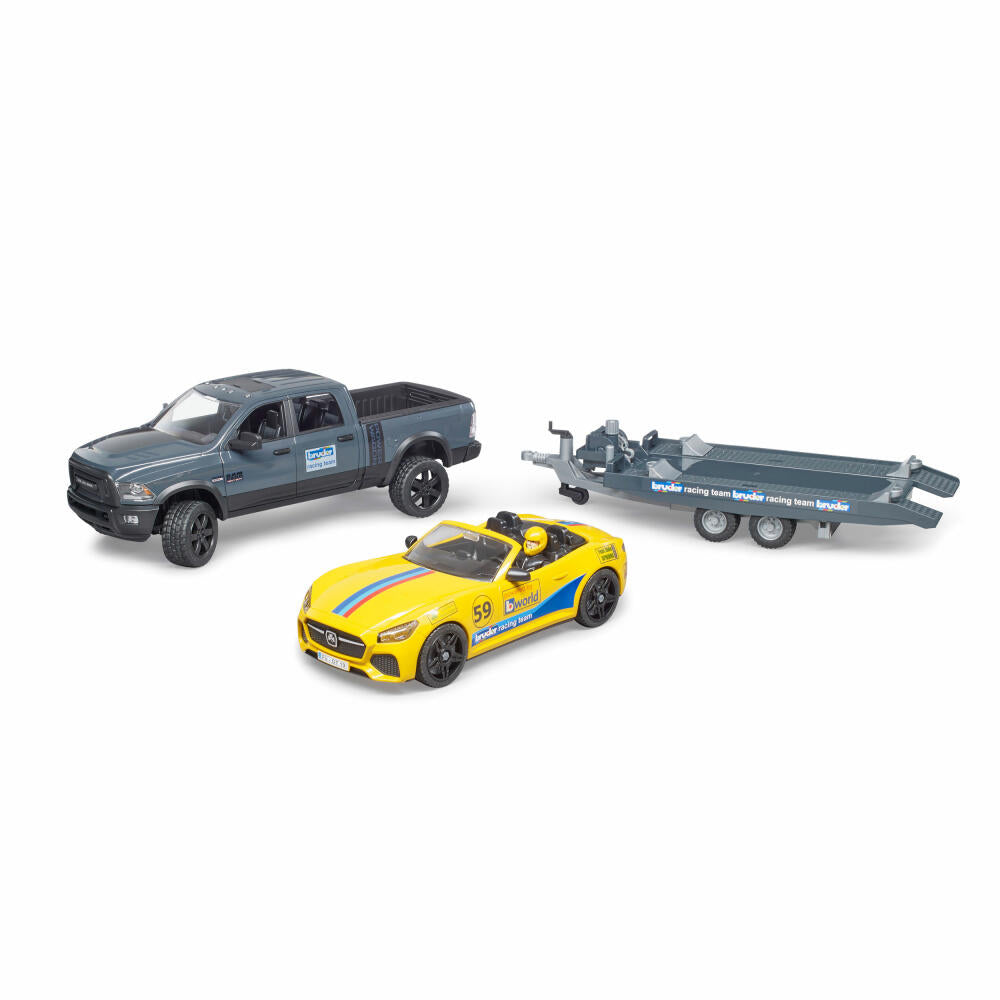 Bruder Freizeit RAM 250 Power Wagon, Roadster Bruder Racing Team, Rennauto, Modellfahrzeug, Modell Fahrzeug, Spielzeug, 02504