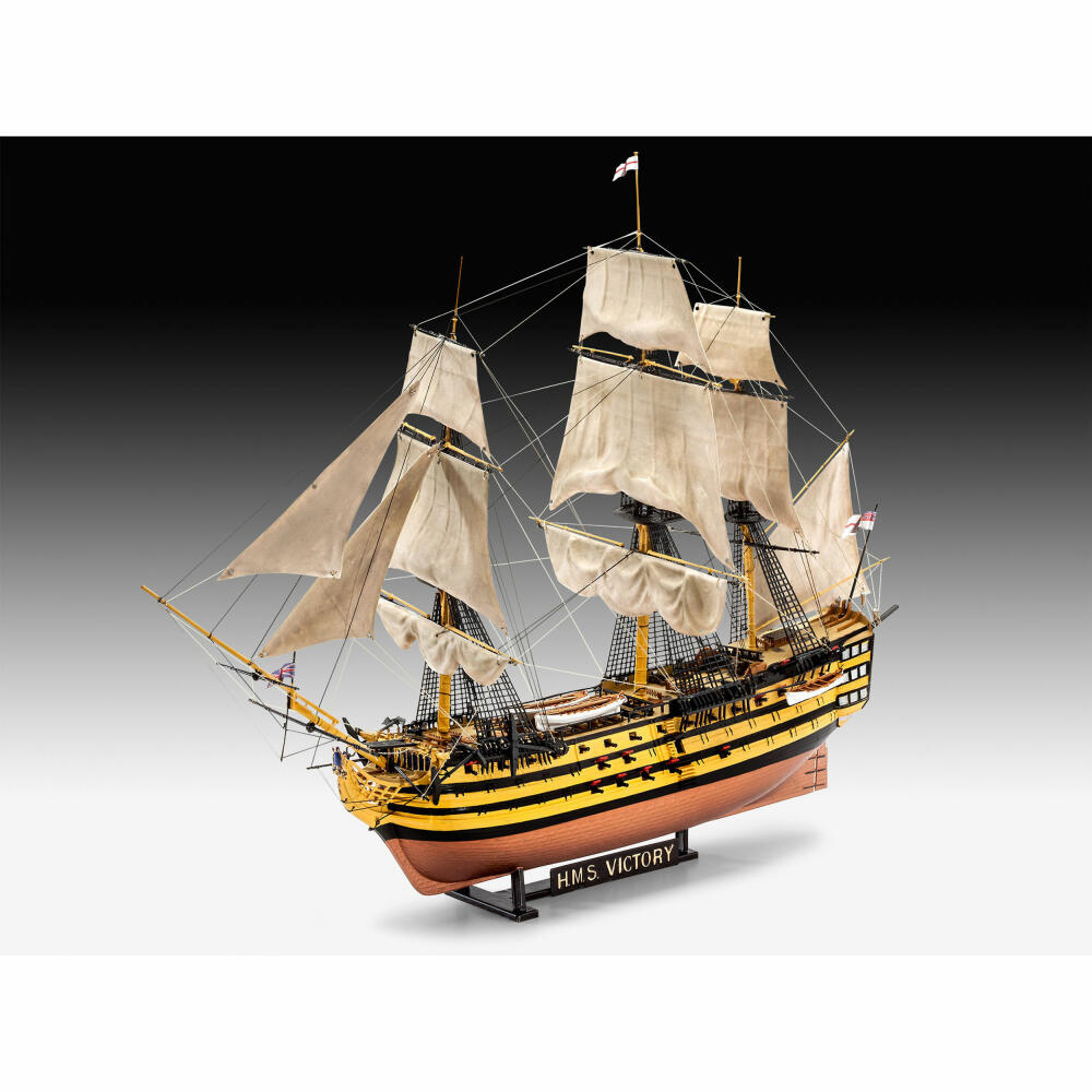 Revell Modellbausatz Geschenkset BATTLE OF TRAFALGAR, Flaggschiff, Schiff, Modell Bausatz, 269 Teile, ab 12 Jahre, 05767