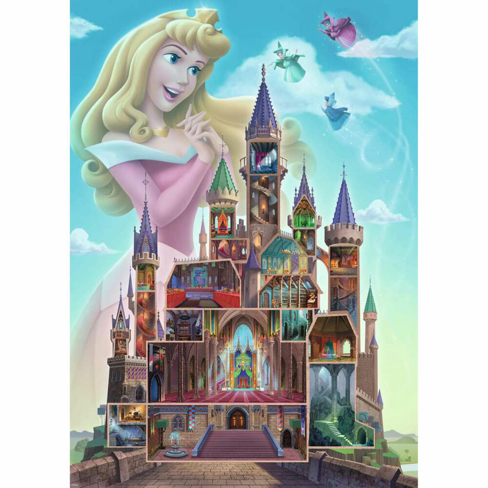 Ravensburger Puzzle Disney Castles: Aurora, Erwachsenenpuzzle, 1000 Teile, ab 14 Jahren, 17338