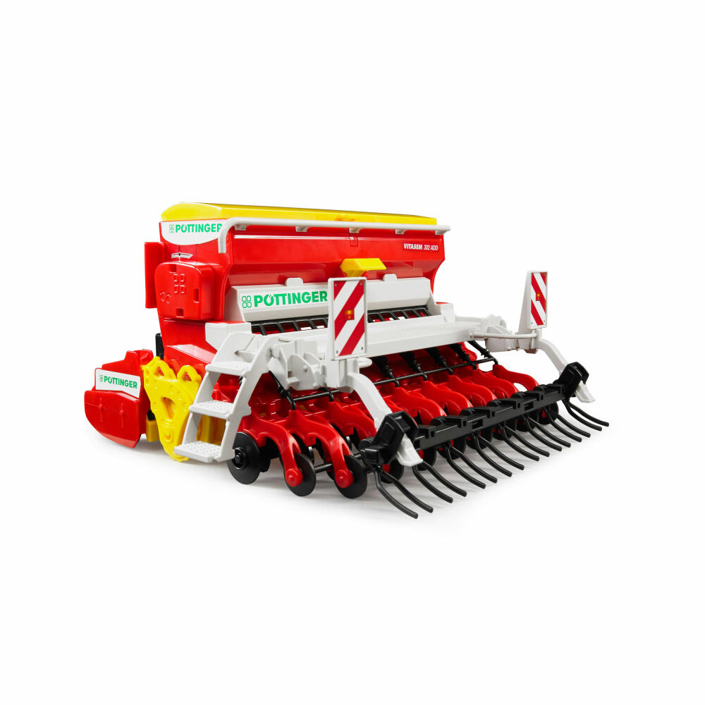 Bruder Landwirtschaft Pöttinger Vitasem 302 ADD Kreiselegge-Sämaschine, Traktor, Modellfahrzeug, Modell Fahrzeug, Spielzeug, 02347
