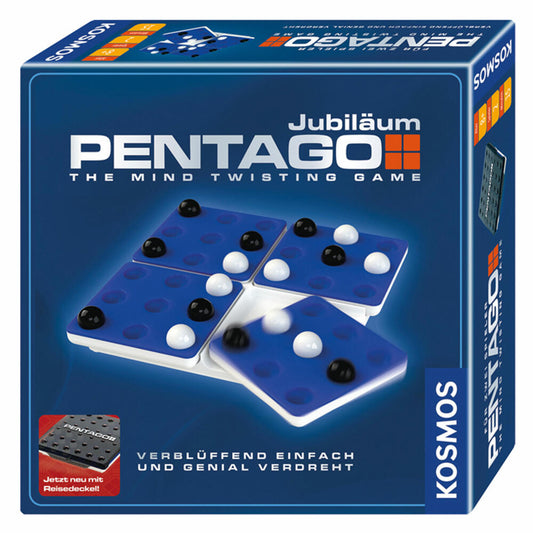 KOSMOS Familienspiele Pentago Jubiläum, Jubiläumsausgabe, Strategiespiel, Strategie Spiel für Zwei, ab 8 Jahren, 692599