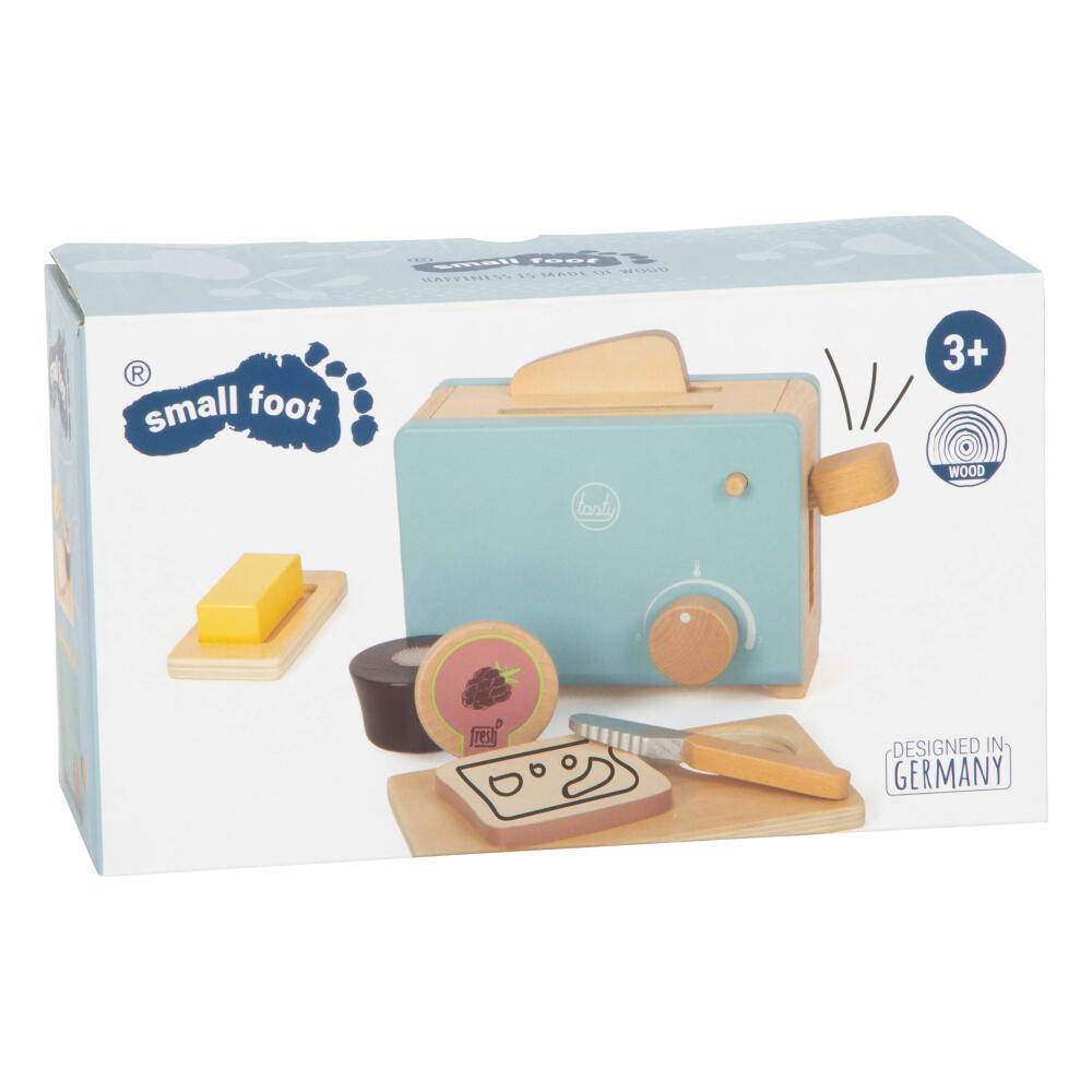 Legler Toaster-Set tasty, Küchenspielzeug, Spielzeug-Nahrung, Kaufladen Zubehör, Holz, 12246