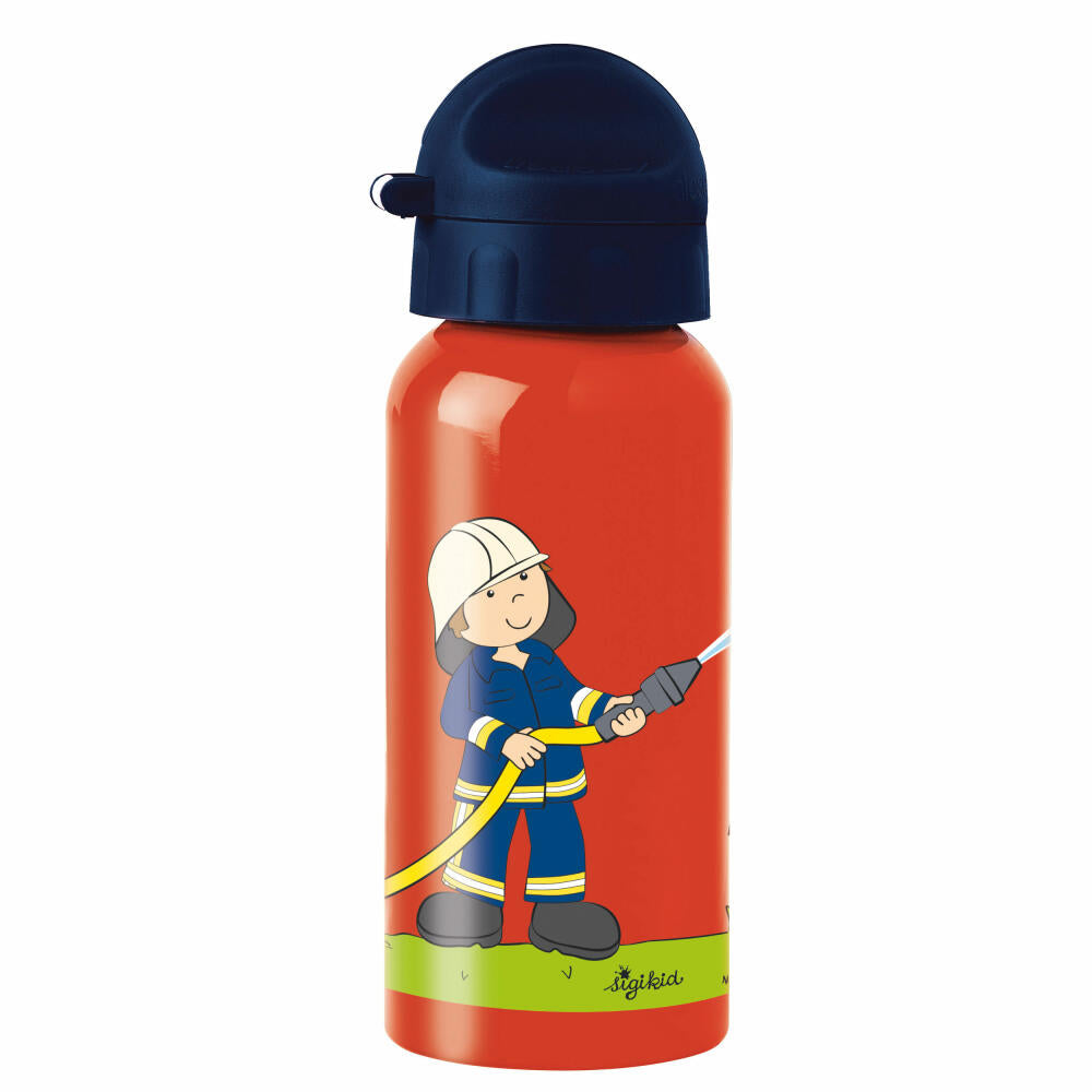 sigikid Frido Firefighter Edelstahl Trinkflasche, Wasserflasche, Kindertrinkflasche, Kinder Flasche, 400 ml, 25292