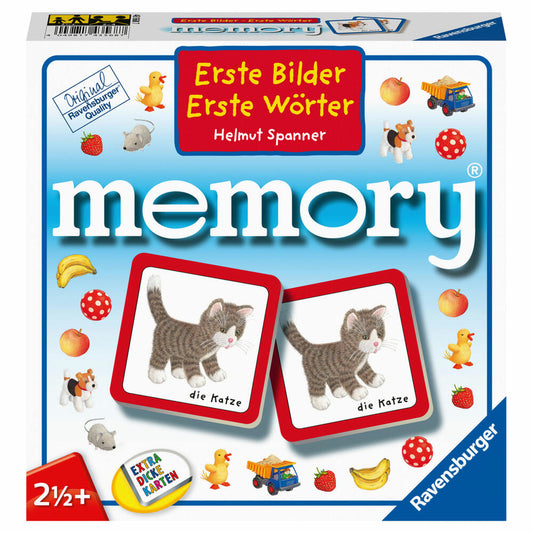 Ravensburger Lustige Kinderspiele Erste Bilder-Erste Wörter memory, Merkspiel, Kartenspiel, Kinder Spiel, 88688